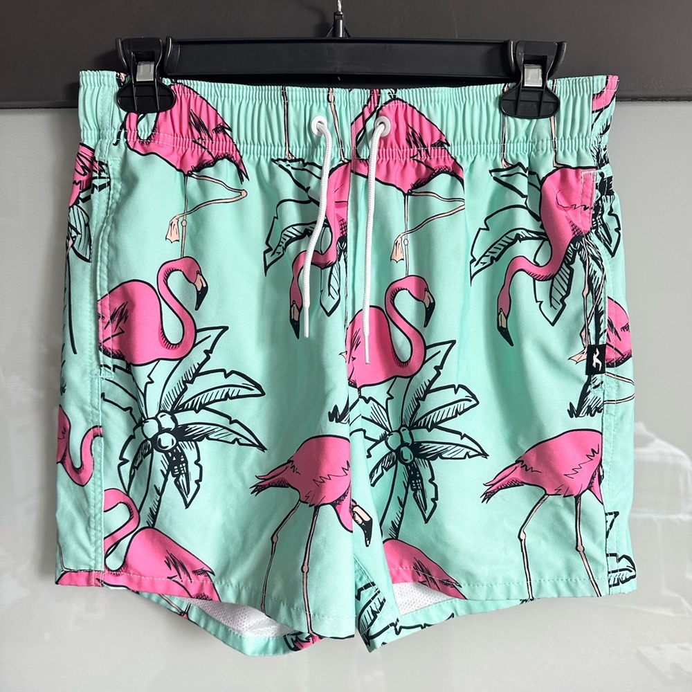 Hollister Tropical Flamingo Swim Shorts